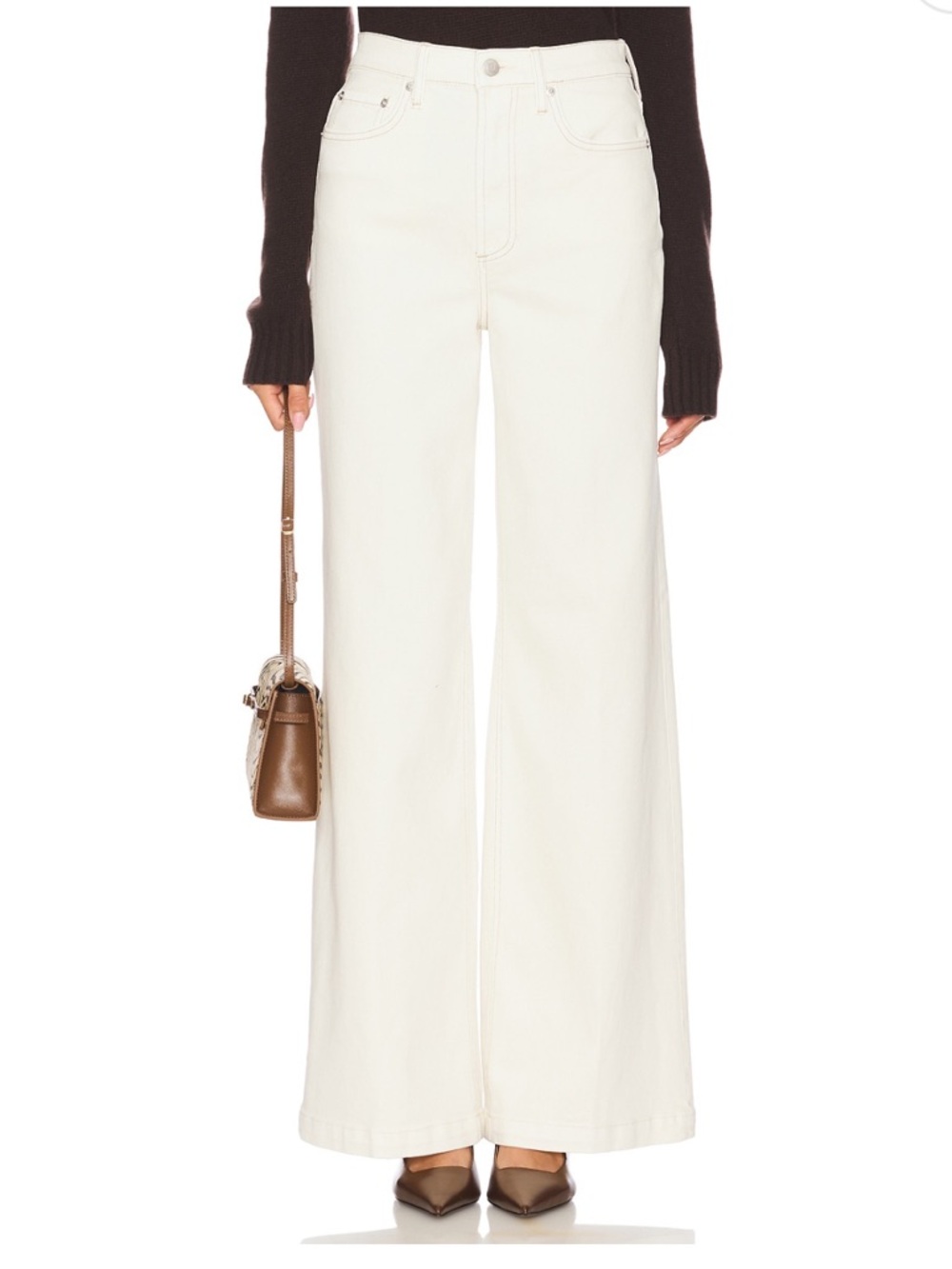 Pistols Lana High Rise Wide-Leg Jeans in Ecru